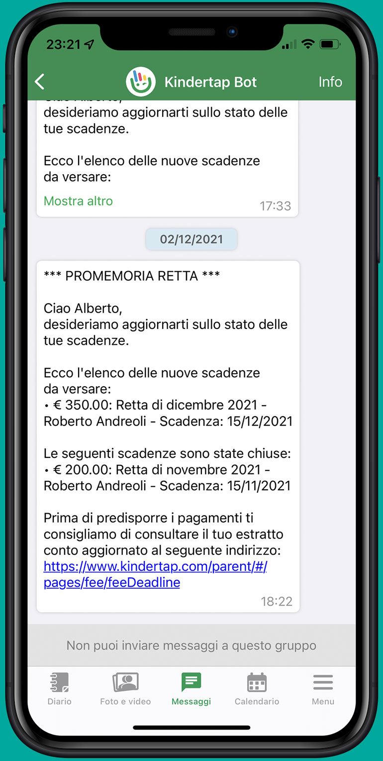 Scadenziari rette, reminder di pagamento e POS virtuale per i pagamenti con carte di credito